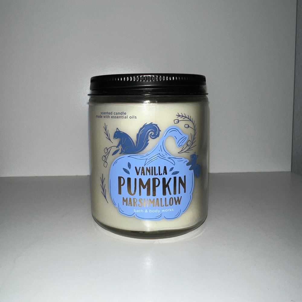 BBW Single Wick Candle Vanilla Pumpkin Marshmallow